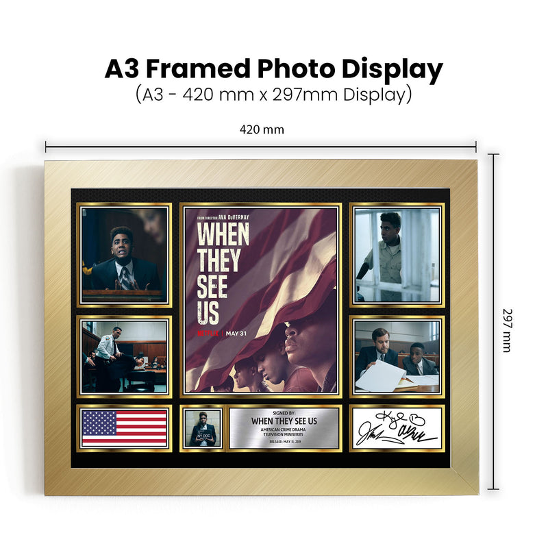 When They See Us Netflix Shows Framed Autographed Print - Limited Edition Autograph Fan Gift – Collectible Memorabilia Merchandise