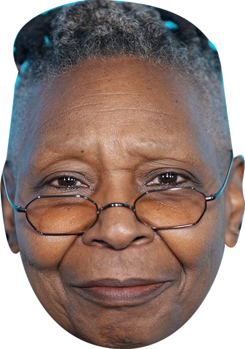 Whoopi Goldberg 2025 Celebrity Face Mask Fancy Dress Cardboard Costume Mask