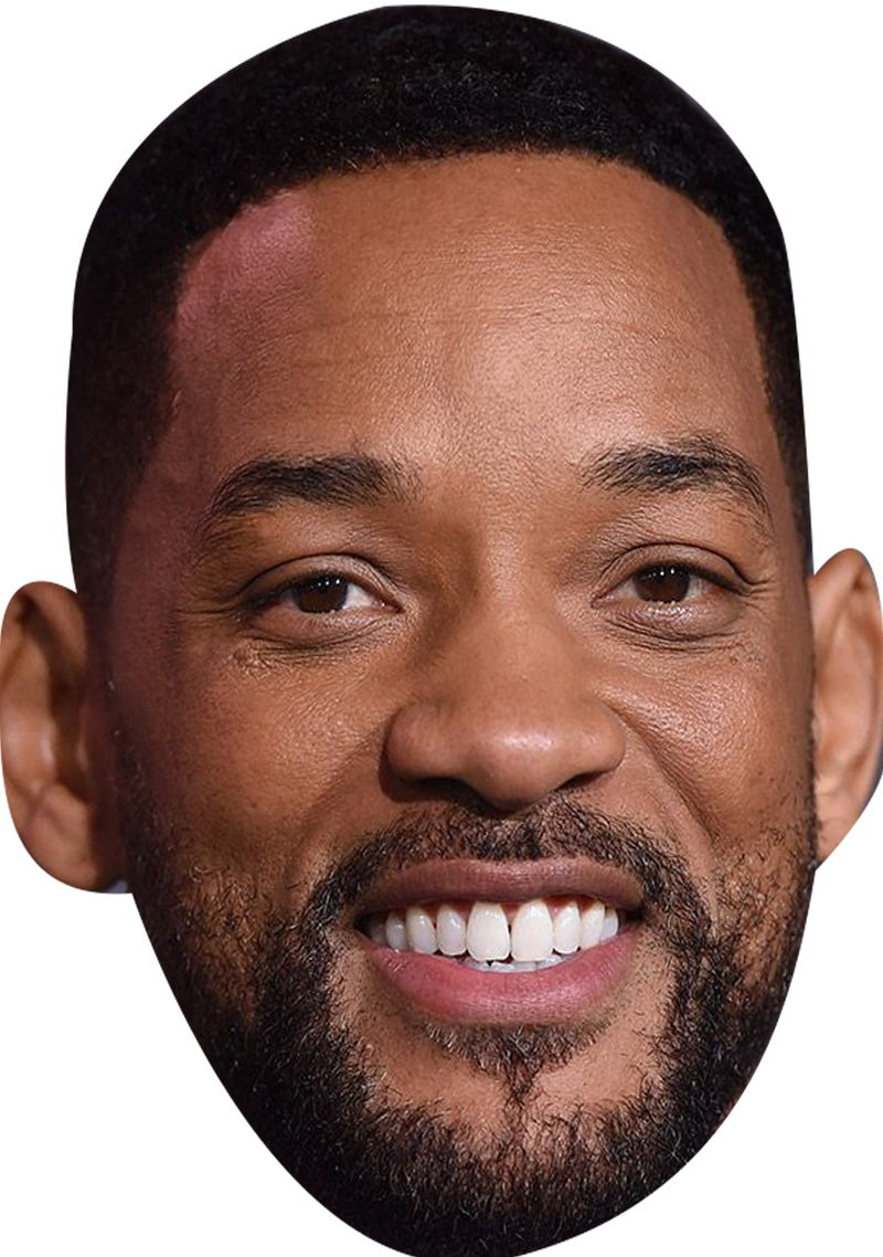 Will Smith 2025 Celebrity Face Mask Fancy Dress Cardboard Costume Mask