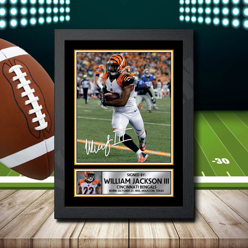 William Jackson Iii Printed Signature NFL Star Poster Print Framed Wall Art Gift – William Jackson Iii Printed Signature NFL Star Poster Print