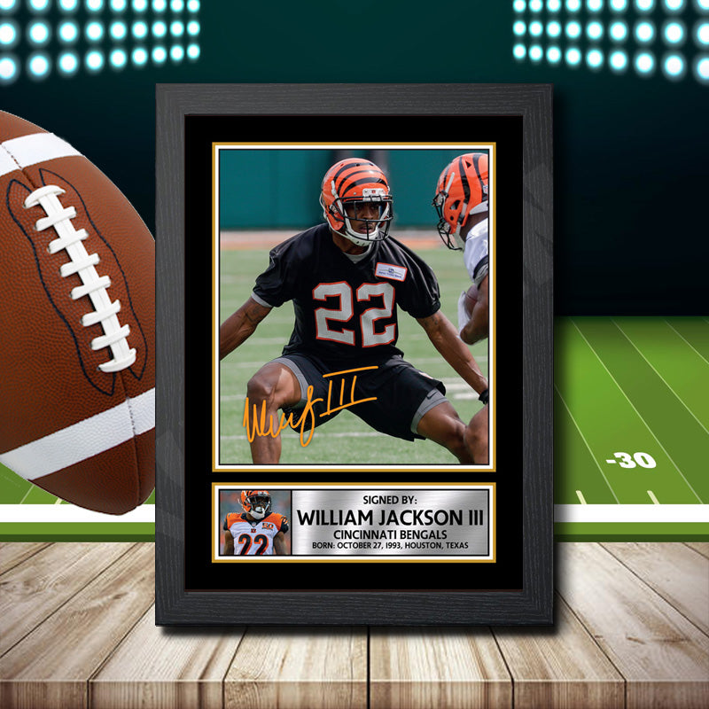 William Jackson Iii 2 Printed Signature NFL Star Poster Print Framed Wall Art Gift – William Jackson Iii 2 Printed Signature NFL Star Poster Print