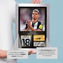 William Osula Printed Signed Poster – Newcastle United FC Striker Tribute Wall Art with Jersey & Bio Plaque – Premier League Football Memorabilia for Fans & Collectors