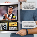 William Osula Printed Signed Poster – Newcastle United FC Striker Tribute Wall Art with Jersey & Bio Plaque – Premier League Football Memorabilia for Fans & Collectors