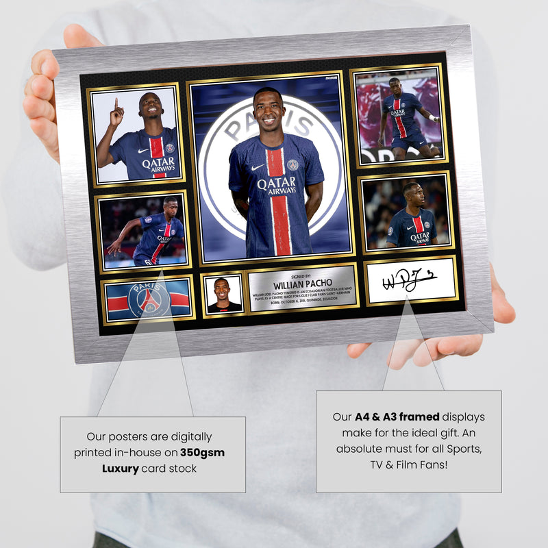 Willian Pacho Limited Edition Signed Football Poster Print