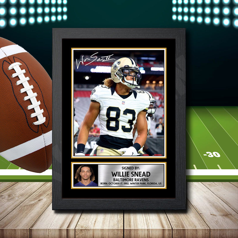 Willie Snead 2 Printed Signature NFL Star Poster Print Framed Wall Art Gift – Willie Snead 2 Printed Signature NFL Star Poster Print