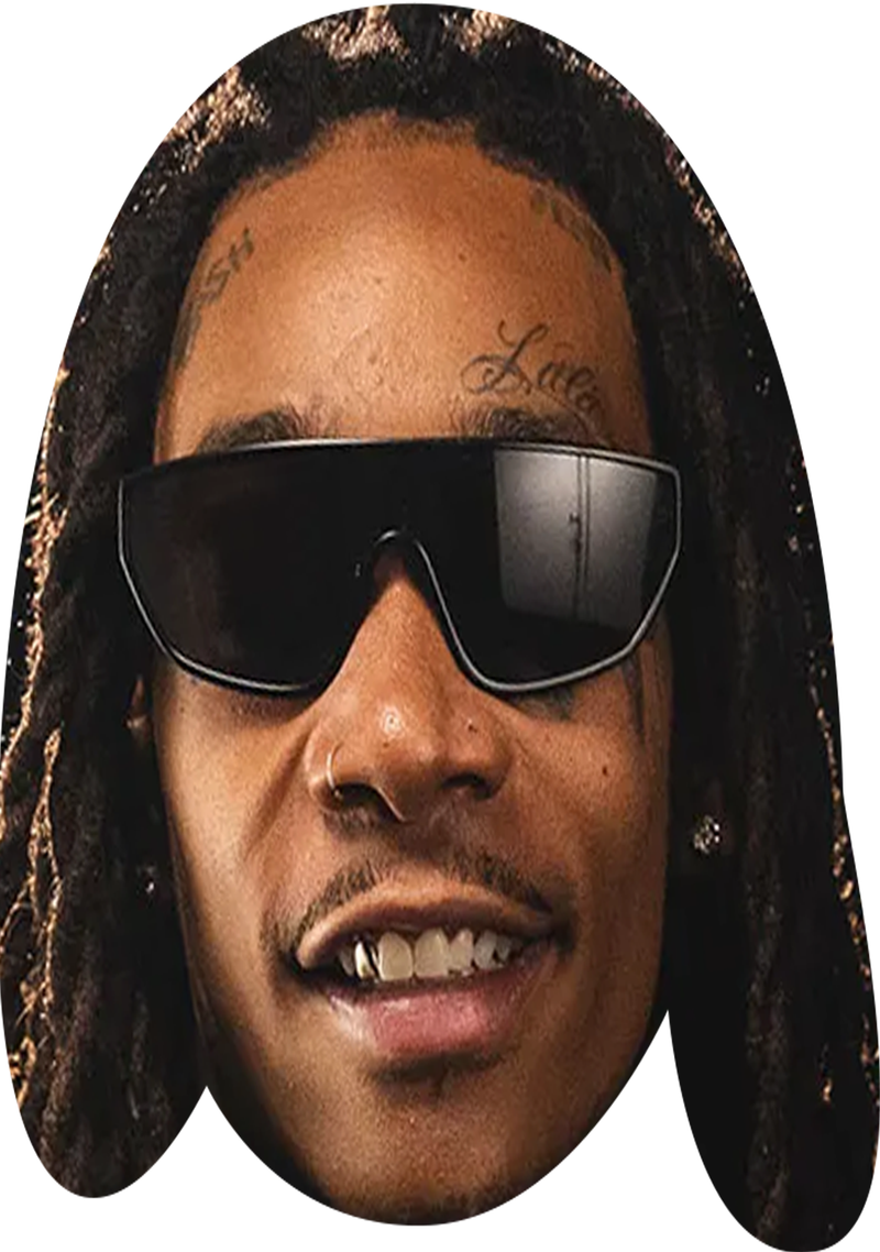 Wiz Khalifa 2025 Celebrity Face Mask Fancy Dress Cardboard Costume Mask