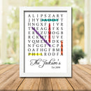 FAMILY EST. WHITE PERSONALISED WORD SEARCH CUSTOM WORD PUZZLE UNIQUE HIGH QUALITY DESIGN