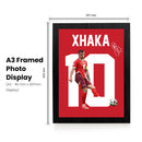 Granit Xhaka Signed Poster Print – Switzerland National Team Captain Tribute Wall Art with Signature & Jersey Number 10 – Midfield Leader Memorabilia for Football Fans & Collectors