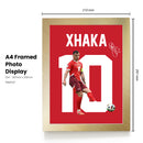 Granit Xhaka Signed Poster Print – Switzerland National Team Captain Tribute Wall Art with Signature & Jersey Number 10 – Midfield Leader Memorabilia for Football Fans & Collectors