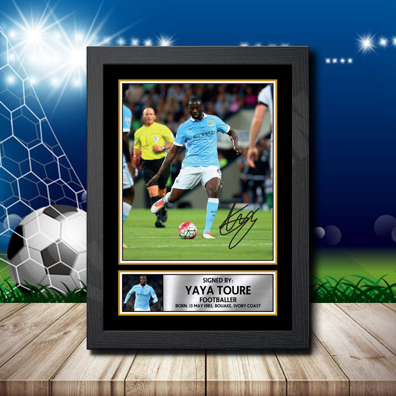 Yaya Toure 1 Printed Signature Footballers Star Poster Print Framed Wall Art Gift – Yaya Toure 1 Printed Signature Footballers Star Poster Print
