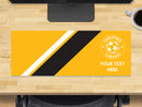 Personalised Football Club Colours Extra Large Mouse Mat (800mm x 300mm) - YELLOW AND BLACK