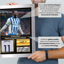 Yankuba Minteh Printed Signed Poster – Brighton & Hove Albion & Gambia Midfielder Tribute Wall Art with Jersey & Bio Plaque – Premier League Football Memorabilia for Fans & Collectors