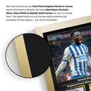 Yankuba Minteh Printed Signed Poster – Brighton & Hove Albion & Gambia Midfielder Tribute Wall Art with Jersey & Bio Plaque – Premier League Football Memorabilia for Fans & Collectors