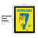 Andriy Yarmolenko Signed Poster Print – Ukraine National Team Tribute Wall Art with Signature & Jersey Number 7 – Legendary Winger Memorabilia for Football Fans & Collectors
