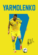 Andriy Yarmolenko Signed Poster Print – Ukraine National Team Tribute Wall Art with Signature & Jersey Number 7 – Legendary Winger Memorabilia for Football Fans & Collectors