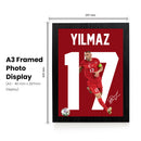 Yılmaz Signed Poster Print – Turkey National Team Captain Tribute Wall Art with Signature & Jersey Number 17 –  Inspirational Football Memorabilia for Fans & Collectors