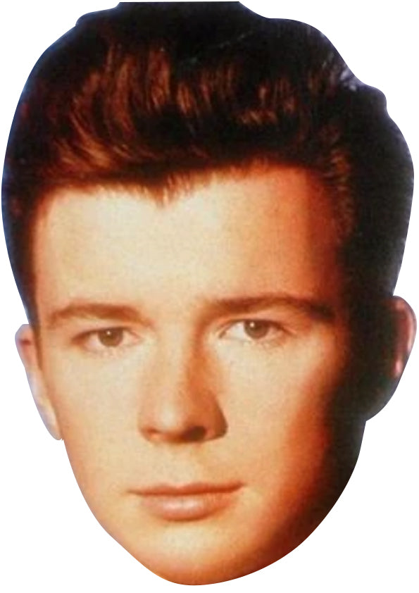 Young Rick Astley Celebrity Face Mask Fancy Dress Cardboard Costume Mask