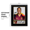 Youri Tielemans Signed Autographed Portrait Poster Print – Belgium Midfielder & Aston Villa Star – Football Memorabilia Wall Art for Fans & Collectors