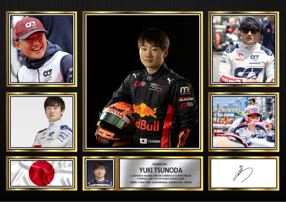 Yuki Tsunoda Motorsport Driver Printed Signature Gift Poster Print Artwork Display – Yuki Tsunoda Motorsport Driver Printed Signature Gift Poster Print Artwork – A4 Poster