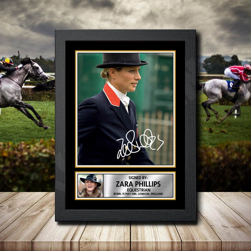 Zara Phillips 2 Printed Signature Horse-Racing Star Poster Print Framed Wall Art Gift – Zara Phillips 2 Printed Signature Horse-Racing Star Poster Print