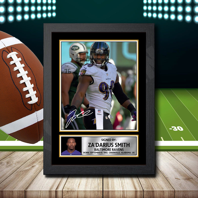 Za'darius Smith 2 Printed Signature NFL Star Poster Print Framed Wall Art Gift – Za'darius Smith 2 Printed Signature NFL Star Poster Print