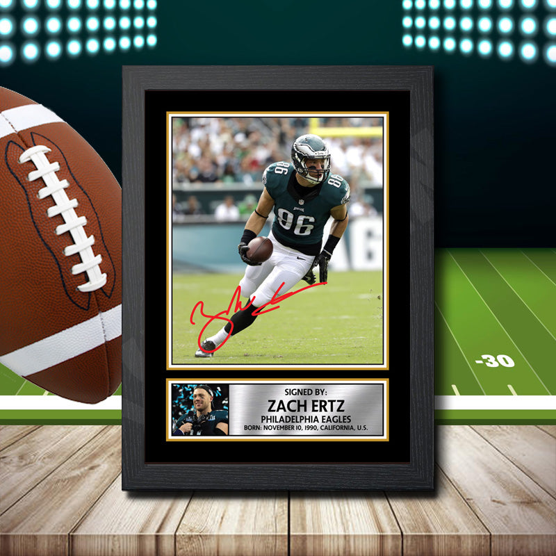 Zach Ertz Printed Signature NFL Star Poster Print Framed Wall Art Gift – Zach Ertz Printed Signature NFL Star Poster Print