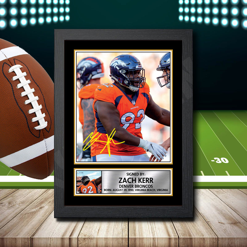 Zach Kerr 2 Printed Signature NFL Star Poster Print Framed Wall Art Gift – Zach Kerr 2 Printed Signature NFL Star Poster Print