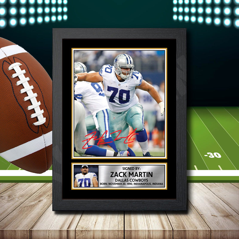 Zack Martin Printed Signature NFL Star Poster Print Framed Wall Art Gift – Zack Martin Printed Signature NFL Star Poster Print