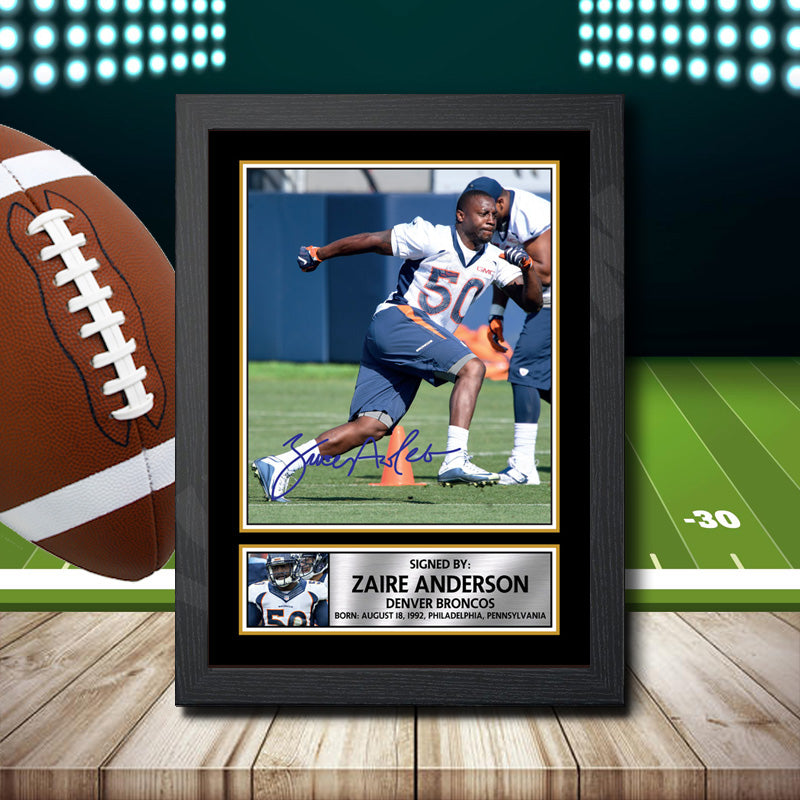 Zaire Anderson 2 Printed Signature NFL Star Poster Print Framed Wall Art Gift – Zaire Anderson 2 Printed Signature NFL Star Poster Print