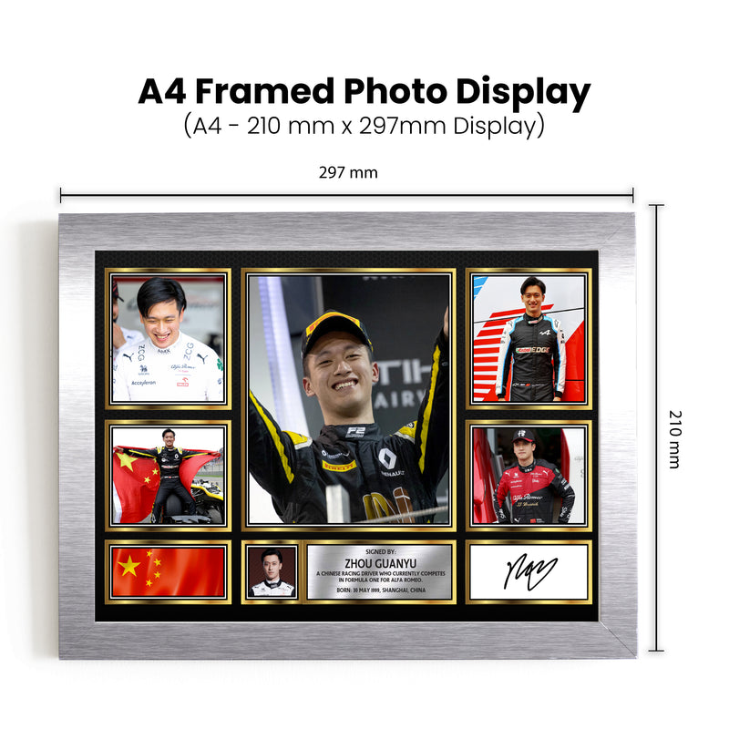 Zhou Guanyu F1 Driver Limited Edition Signed Gift Poster Print Artwork Display