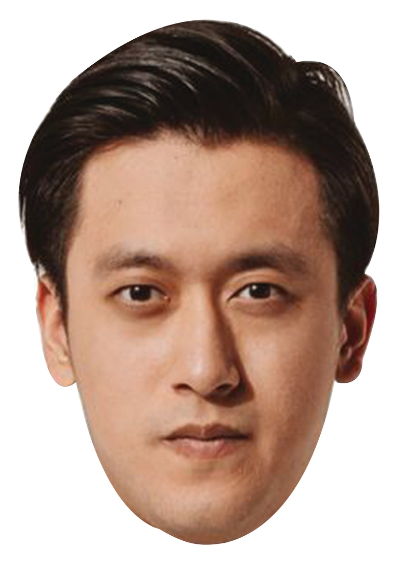 Zhou Guanyu F1 Celebrity Face Mask Fancy Dress Cardboard Costume Mask