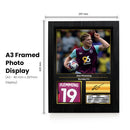 Zian Flemming Printed Signed Poster – Burnley FC Midfielder Tribute Wall Art with Jersey & Bio Plaque – Premier League Football Memorabilia for Fans & Collectors