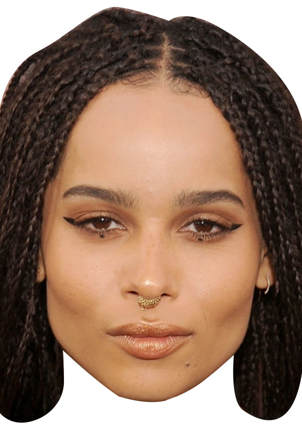 Zoë Kravitz Celebrity Face Mask Fancy Dress Cardboard Costume Mask