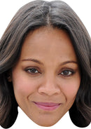 Zoey Saldaña Face Mask Fancy Dress Cardboard Costume Mask