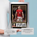 Aaron Wainwright Wales Rugby Poster – Printed Autograph Wall Art – Wales Rugby Union Star Memorabilia Poster for Fans