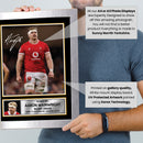 Aaron Wainwright Wales Rugby Poster – Printed Autograph Wall Art – Wales Rugby Union Star Memorabilia Poster for Fans
