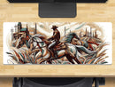 Extra Large Gaming Mouse Mat (800mm x 300mm) - Abstract Cowboy