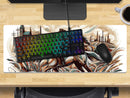 Extra Large Gaming Mouse Mat (800mm x 300mm) - Abstract Cowboy