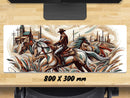 Extra Large Gaming Mouse Mat (800mm x 300mm) - Abstract Cowboy