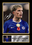 Alejandro Garnacho Chelsea Printed Autograph Poster – Argentina Football Star Wall Art – Soccer Memorabilia Gift for Fans