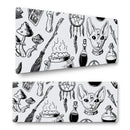 Witch Cat Gaming Mouse Mat – Extra Large 800x300mm Desk Pad – Mystical Cat & Magic Design – Non-Slip Rubber Base – Aesthetic Desk Decor for Gamers & Cat Lovers
