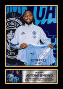 Antoine Semenyo Signed Manchester City Photo Display – Autographed Football Memorabilia with Plaque – Official Style Collector Gift