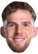 Anton Stach Leeds United Face Mask – Leeds Football Player Celebrity Card Mask – Celebrity Mask for Stag Do, Hen Night, Fancy Dress & Costume Parties – Funny Adult Card Mask