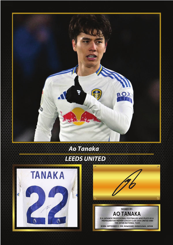 Ao Tanaka Leeds United Poster Print