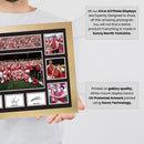 Arsenal Premier League Champions 2026 Poster Print – Arsenal FC Champions Wall Art Featuring Mikel Arteta, Declan Rice & David Raya – Football Trophy Celebration Collector Poster Gift
