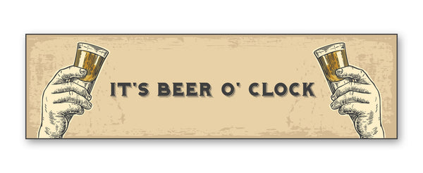 It’s beer o’clock bar runner – it’s beer o’clock design