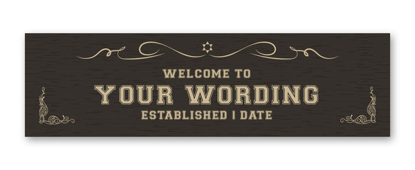 Personalised Bar Mat Runner – personalised wood effect welcome bar mat – welcome woodgrain design