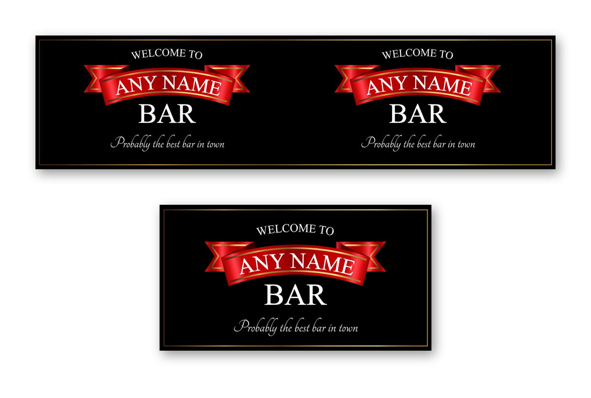Personalised best bar in town bar mat – best bar in town design
