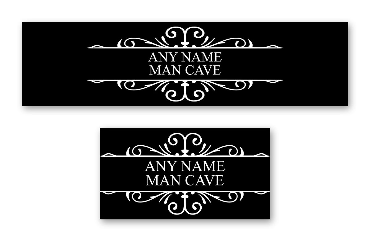 Personalised man cave bar mat – name man cave design