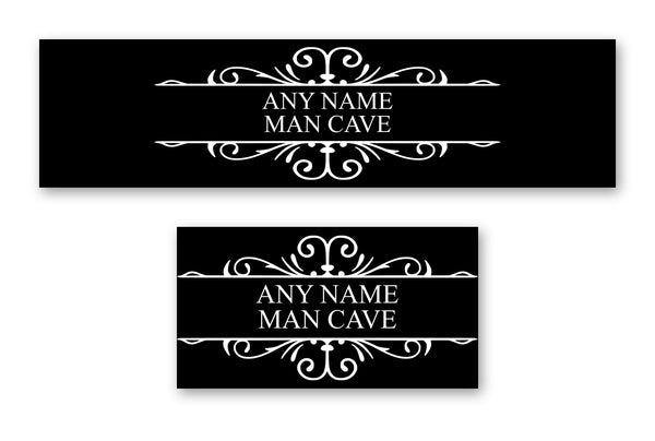 Personalised Bar Mat Runner – personalised man cave bar mat – name man cave design